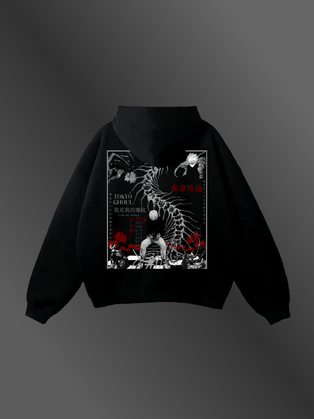 KEN KANEKI - "I AM MY DEMON" - Premium Oversized [430 GSM] Hoodie
