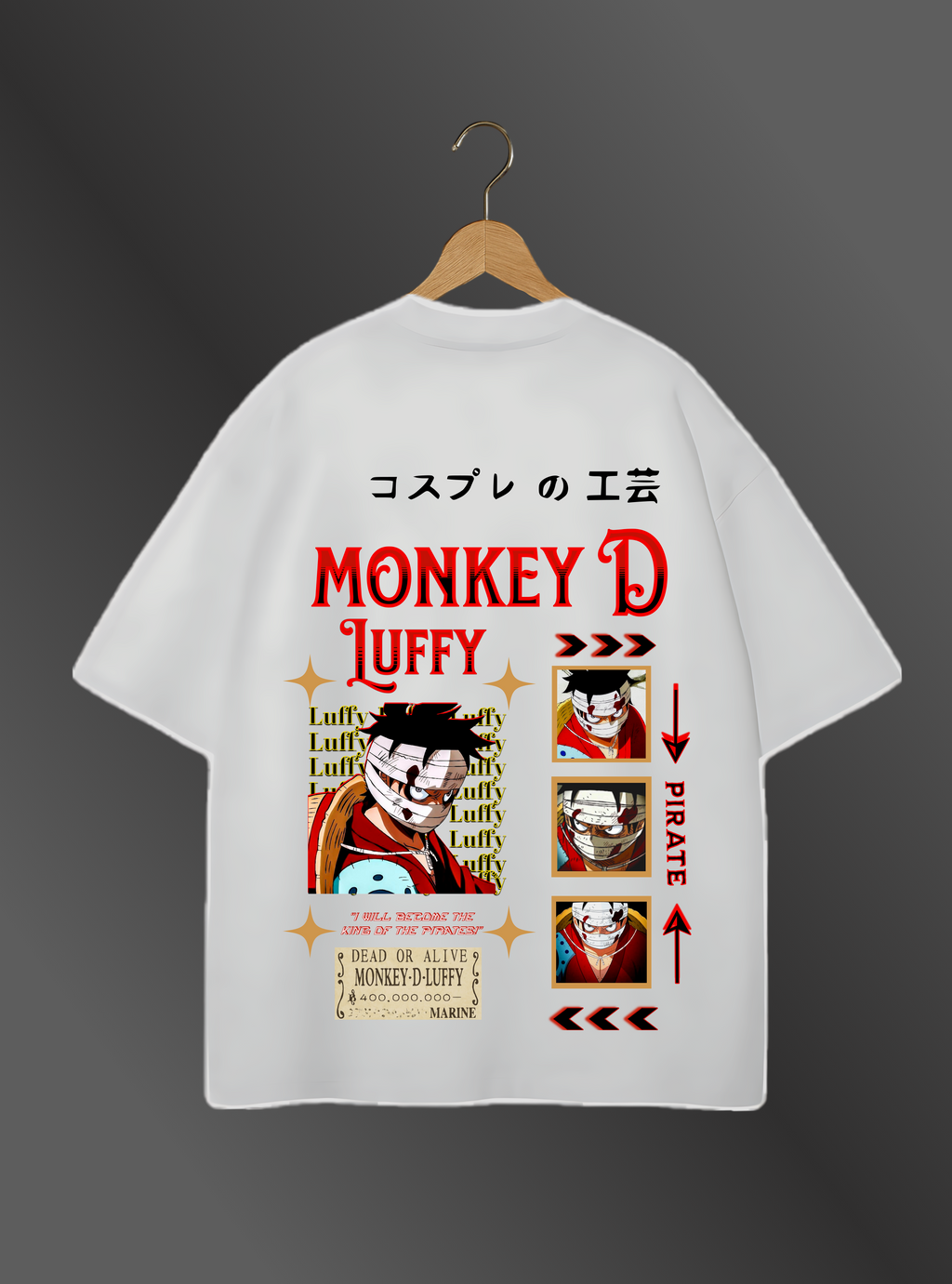 LUFFY - "KING'S WILL" - Premium Oversized [240 GSM] Tee