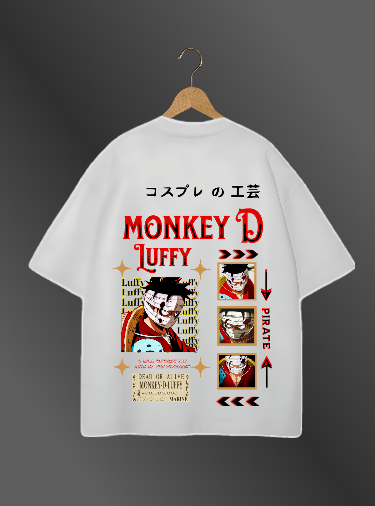 LUFFY - "KING'S WILL" - Premium Oversized [240 GSM] Tee