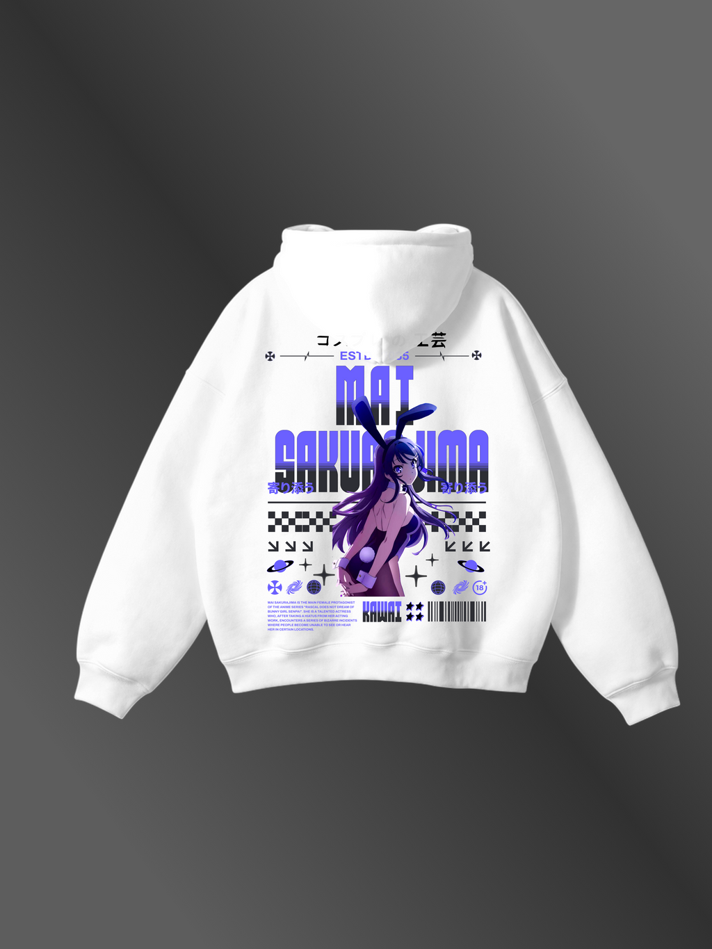 MAI SAKURAJIMA - "MIDNIGHT BUNNY GIRL" - Premium Oversized [430 GSM] Hoodie