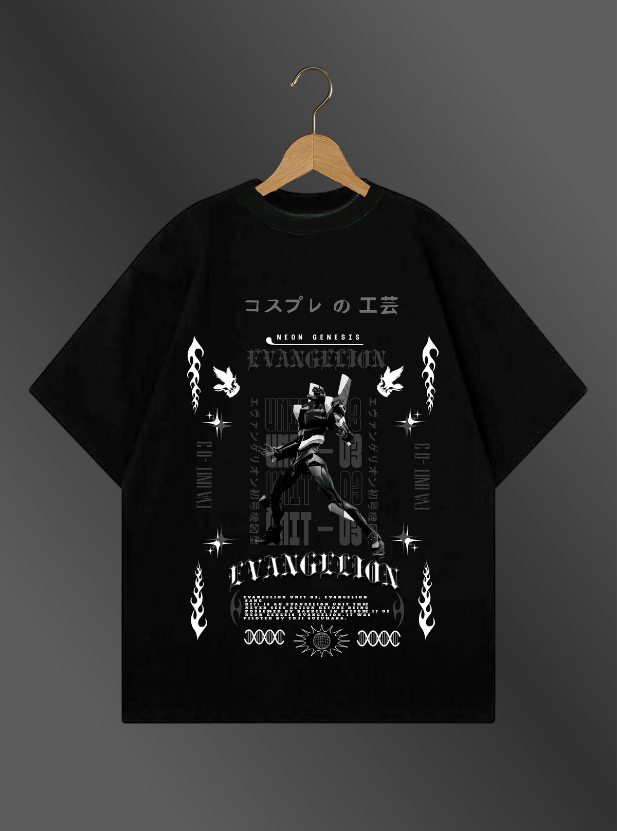 EVA UNIT-03 - "BLACKOUT" - Premium Oversized [240 GSM] Tee