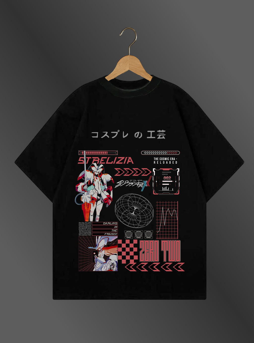ZERO TWO - "STRELIZIA COSMIC ERA" - Premium Oversized [240 GSM] Tee